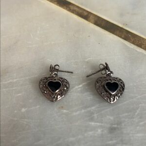 Elegant Silver Heart Earrings